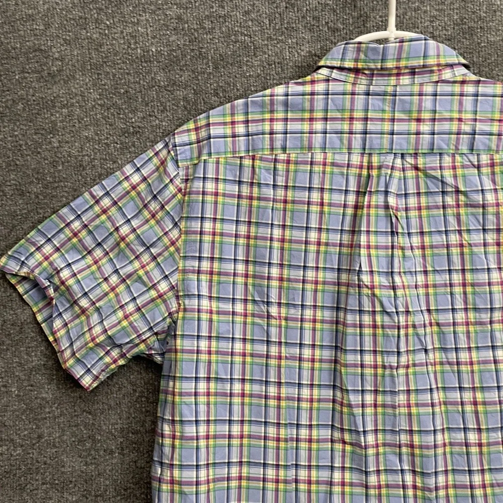 Ralph Lauren Button Up Shirt Mens Sz XL Classic Plaid Short Sleeve
